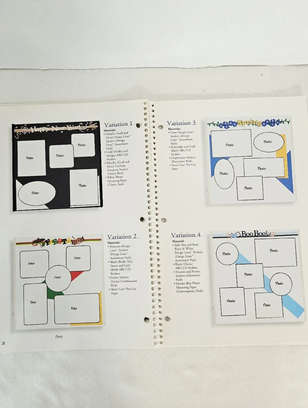 Creative Memories Fast Formulas Page Layout Book 2000 Scrapbooking Guide